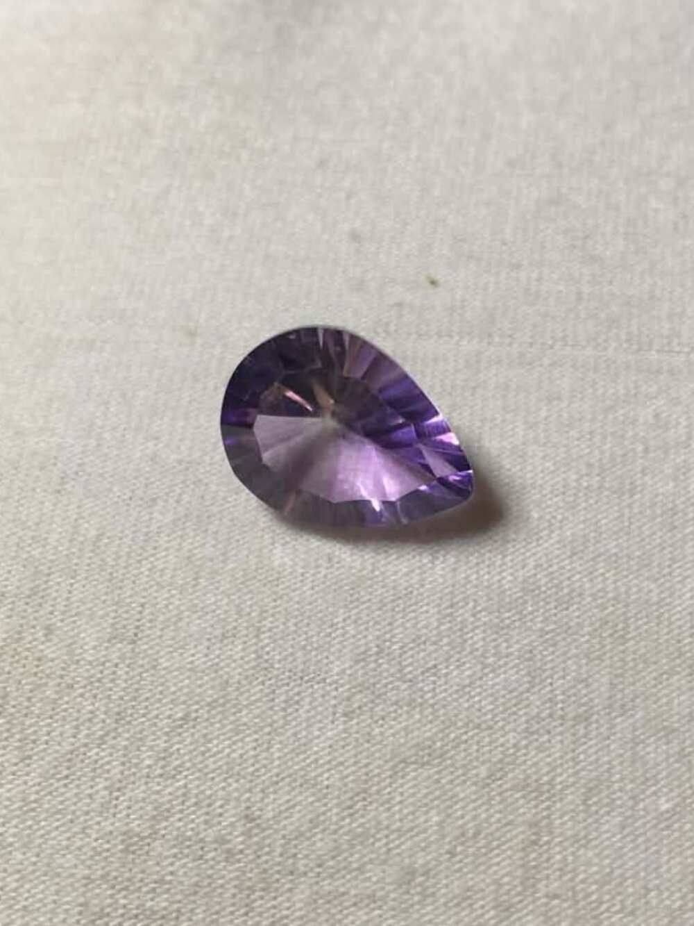Natural Laser Cut 6.25CT Tear Pear Amethyst Loose Gemstone February Birthstone